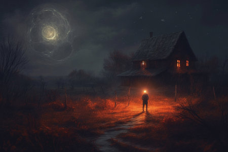Generative ai. Surreal halloween concept. High quality photoの素材