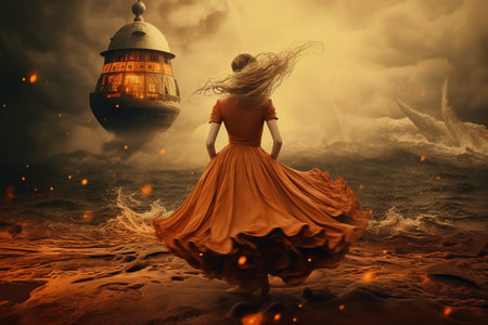 Generative ai. Surreal halloween concept. High quality photoの素材