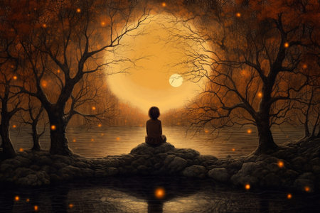 Generative ai. Surreal halloween concept. High quality photoの素材