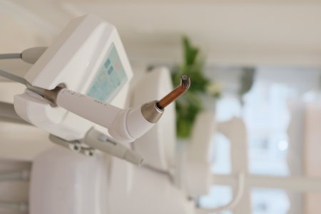 Stomatological instrument in the dentists clinic. Medicine health stomatology.の写真素材