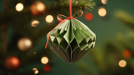 Fir tree twigs and poinsettia flowers edges on simple background with copy space. Generative ai. High quality illustrationの素材
