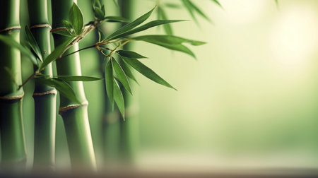 Bamboo tree in a park generative AIの素材