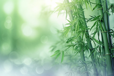 Bamboo tree in a park generative AIの素材