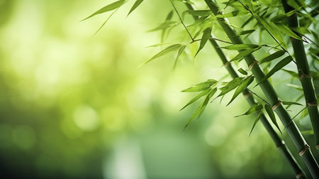 Bamboo tree in a park generative AIの素材
