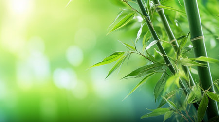 Bamboo tree in a park generative AIの素材