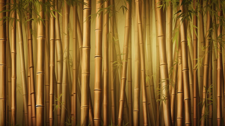 bamboo fence background. generative ai. High quality illustrationの素材