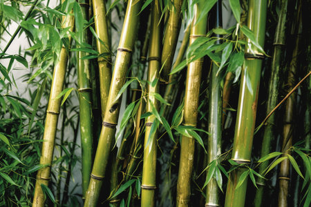 Many bamboo stalks on background. generative ai. High quality illustrationの素材