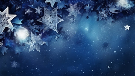 Christmas background with a indigo ornament. generative ai. High quality illustrationの素材