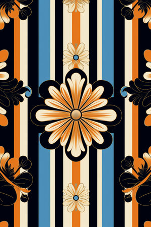 New classics pattern motifs stripes. Generative ai.の素材