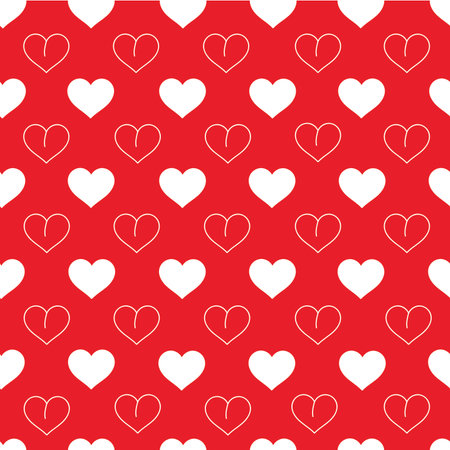 Heart pattern, illustration for Valentine's Day greetingのイラスト素材