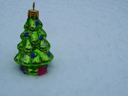 Christmas tree with Christmas decorations, background image, holiday greetingsの写真素材