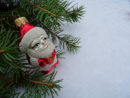 Christmas tree with Christmas decorations, background image, holiday greetingsの写真素材