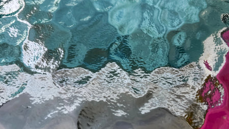 An abstract frosted glass background with a distinctive texture and colorful accents. Suitable for...