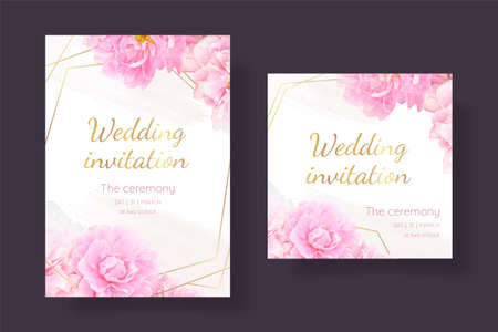 Wedding invitation and post templateの写真素材