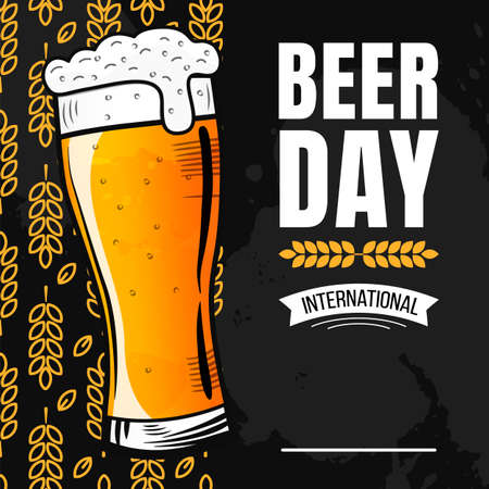 International beer day with glassの写真素材