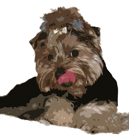 Vector Cute Little Terrier Dogのイラスト素材