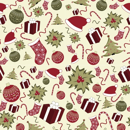 Seamless christmas pattern backgroundの写真素材