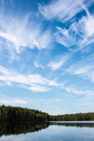 Light clouds in the blue skyの写真素材