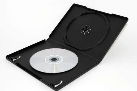 CD in box on the white backgroundの写真素材