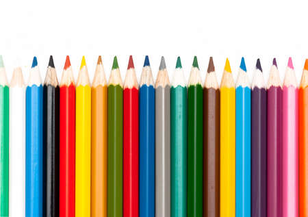 Number of colored pencilsの写真素材