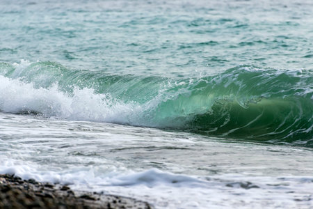 Big waves near the embankment.