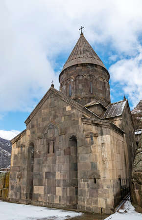 The monastery of Geghard - Armenian medieval architecture, the Azat Valleyの写真素材