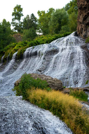 Jermuk waterfall on Arpa river in Armeniaの写真素材