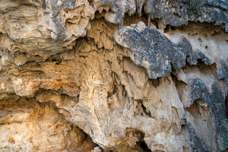 Symphony of Stones or Basalt Organ. Stone mountain texture background. Armeniaの写真素材