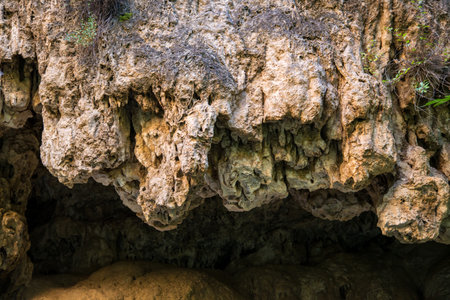 Symphony of Stones or Basalt Organ. Stone mountain texture background. Armeniaの写真素材
