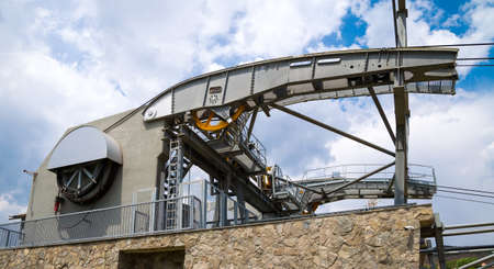 The Wings of Tatev - the world's longest non-stop double track aerial tramway. The Halidzor Fortress is located near the village. Halidzor, is a village in the Syunikの写真素材