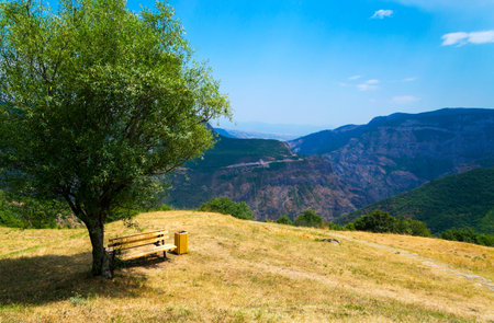 Scenic mountains in summer near Tatev, Armenia.