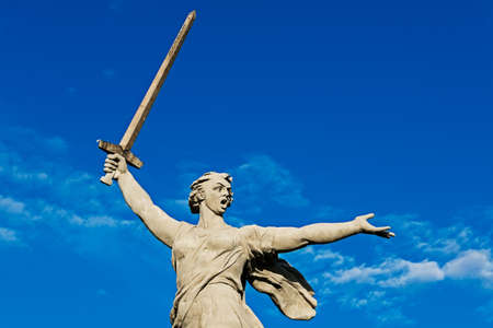 Volgograd, Russia - June 05, 2021: The Motherland calls. monument on June 05, 2021 in Volgograd, Russia. The monumental memorial was constructed in 1967のeditorial素材