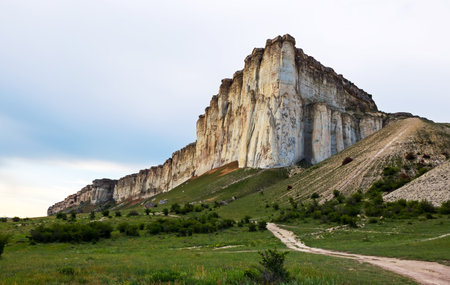 Photos of the Crimean autumn peninsula, Ak-Kaya White rock, Belogorsky district, the Biyuk-Karasu river, the Mousterian era, the settlements of the Sarmatians and Scythians, Altyn Teshik caveの写真素材