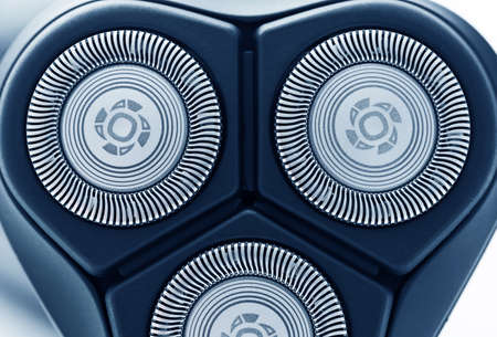 modern battery electric shaver isolated on white backgroundの写真素材