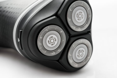 The shaver is made to glide smoothly over your skin while shaving every beard with exceptional precisionの写真素材