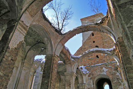 Ruins of Roman-Catholic churchの写真素材