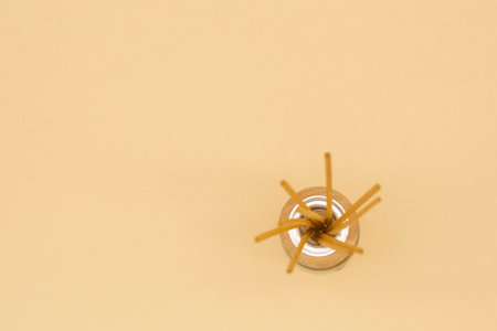 aroma rattan sticks for scenting the room on a beige backgroundの写真素材