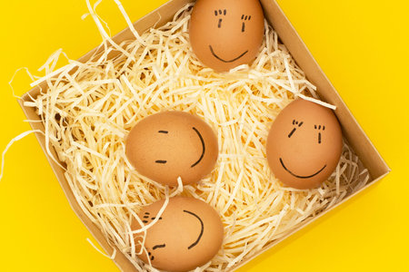 easter egg in the box. The concept of Easter