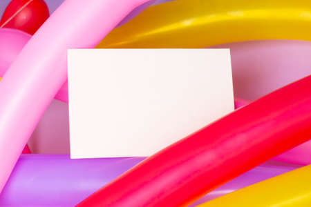 colorful inflatable balloons for a birthday or celebrationの写真素材