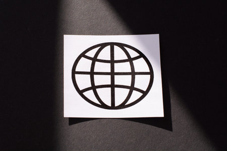 Go to web. website symbol or browser symbol.の写真素材