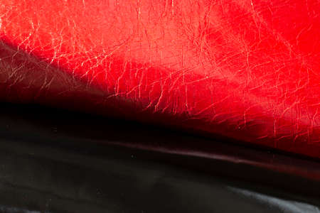 Red and black textured leather for design template and backgroundの写真素材