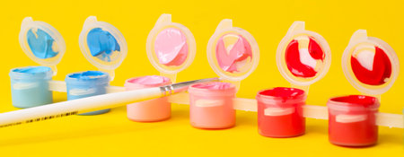 multi-colored paints for painting. Art concept. Painting, hobbies