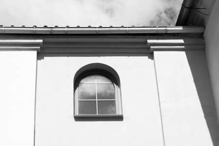 architecture of the upper town on Nemiga, the city center in Minskの写真素材