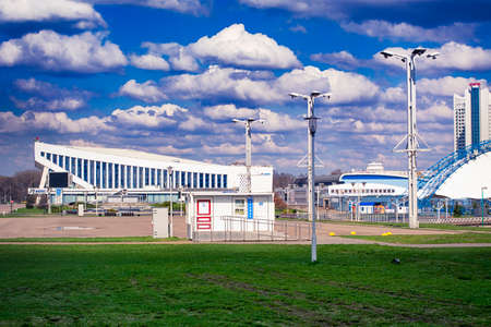 Minsk, Belarus-April 19, 2021: Sports Palace in Minsk on Pobediteley Avenueのeditorial素材
