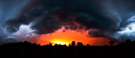 Unusual cluster of dark clouds