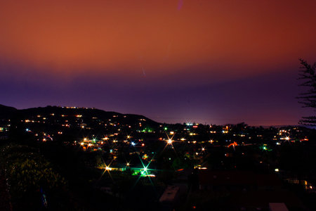 Multi-colored lights of the night city