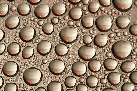 The beauty of the leaked drops is spotted closeup