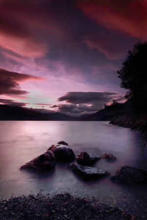 Nature view with unusual colorsの写真素材