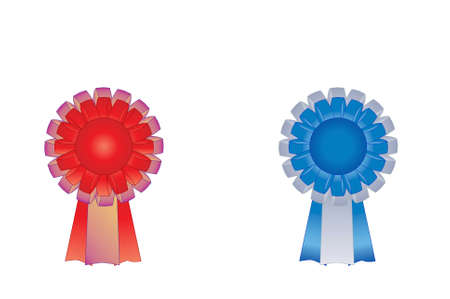 colored vector illustration of silken rosetteのイラスト素材