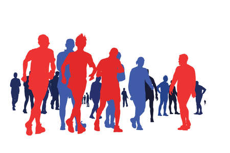 illustration of outdoors sports and exercise workshop のイラスト素材